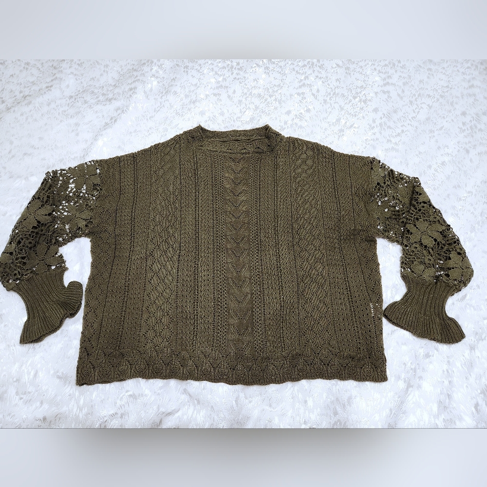 Olive cutout sweater